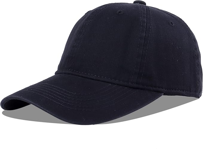 LANGZHEN Unisex Baseball Cap 100% Cotton Fits Men Women Washed Denim Adjustable Dad Hat
