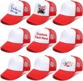Echolife 9 Pack Sublimation Blanks Baseball Cap Adjustable Polyester Mesh Cap Trucker Hats for Adults Kids Youth