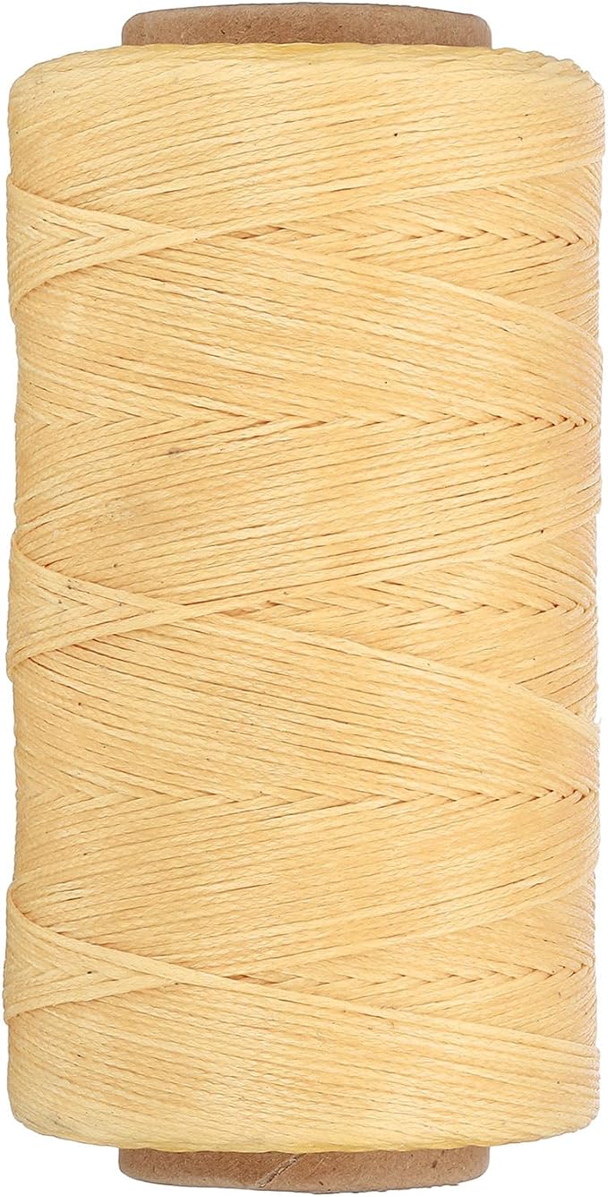 PATIKIL 284 Yard Flat Waxed Thread 150D 1mm Leather Sewing Cord by PATIKIL