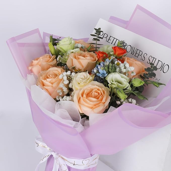 FUHITIM 20 Sheets Flower Wrapping Paper - Image 5