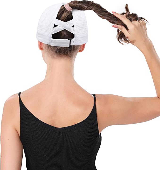 ZTL Women's High Ponytail Baseball Cap Performance Running Hat Quick Dry Mesh Sports Cap Unstructured Dad Trucker Hats