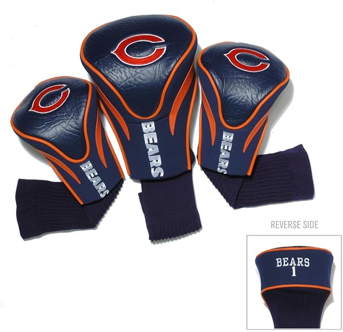 Team Golf NFL San Diego Chargers Contour Golf Club Headcovers (3 Count) Numbered 1, 3, & X, Fits Oversized Drivers, Utility, Rescue & Fairway Clubs, Velour Lined for Extra Club Protection