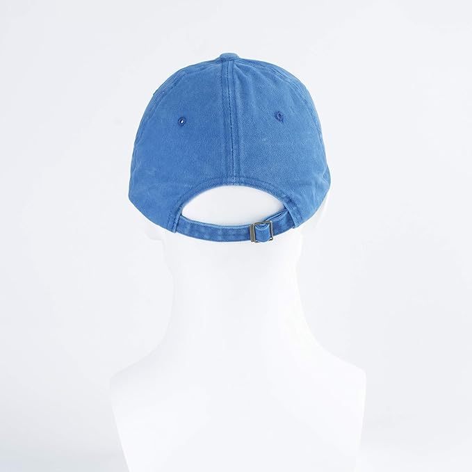 LANGZHEN Unisex Baseball Cap 100% Cotton Fits Men Women Washed Denim Adjustable Dad Hat