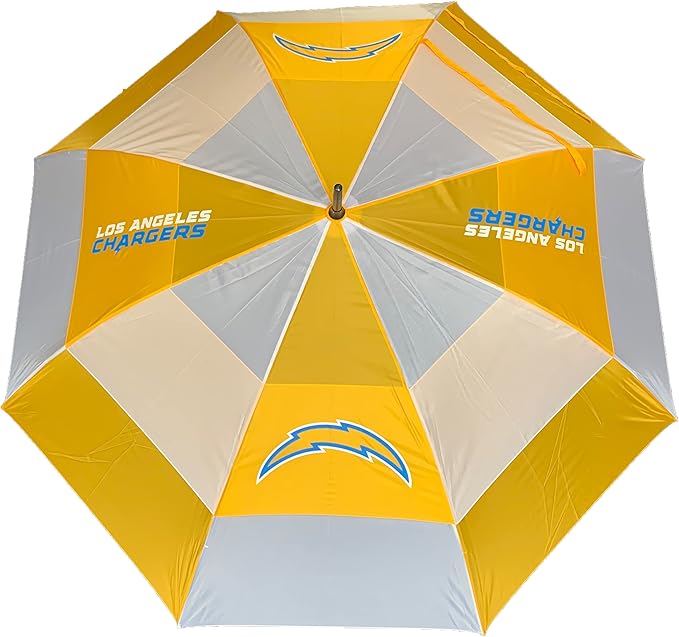 Team Golf NFL San Francisco 49ers Golf Umbrella 62" Golf Umbrella with Protective Sheath, Double Canopy Wind Protection Design, Auto Open Button