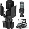 Universal Golf Cart Cup Holder Expander, Adjustable Base & Holder for 1lb Tank, Various Sized Water Bottles & Tumblers, Compatible with EZGO, Club Car, Yamaha, Golf Cart Accessories