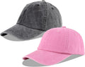 LANGZHEN Unisex Baseball Cap 100% Cotton Fits Men Women Washed Denim Adjustable Dad Hat