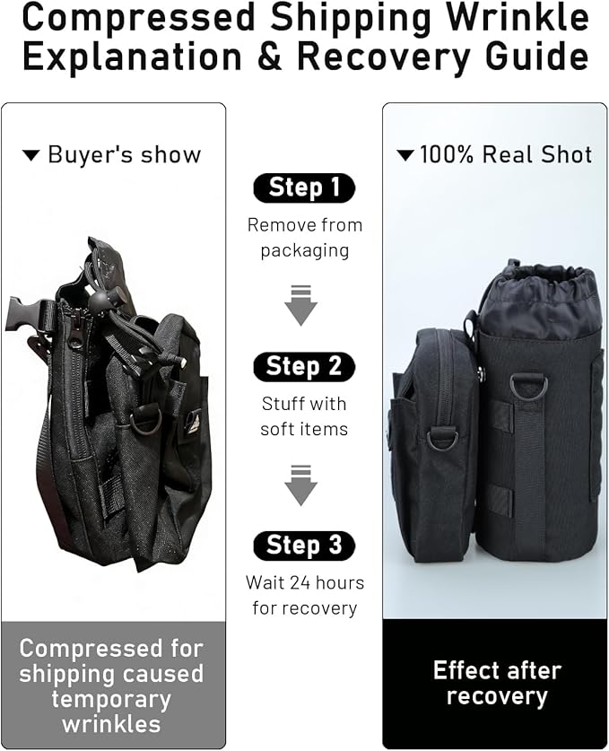 Nefeeko Magnetic Gym Bag, Water Bottle Holder with Phone Pouch, Adjustable Sling Strap, Detachable 2-in-1 Design, Gym Accessories for Men and Women, Water Bottle Bag for Fitness, Sports, Travel