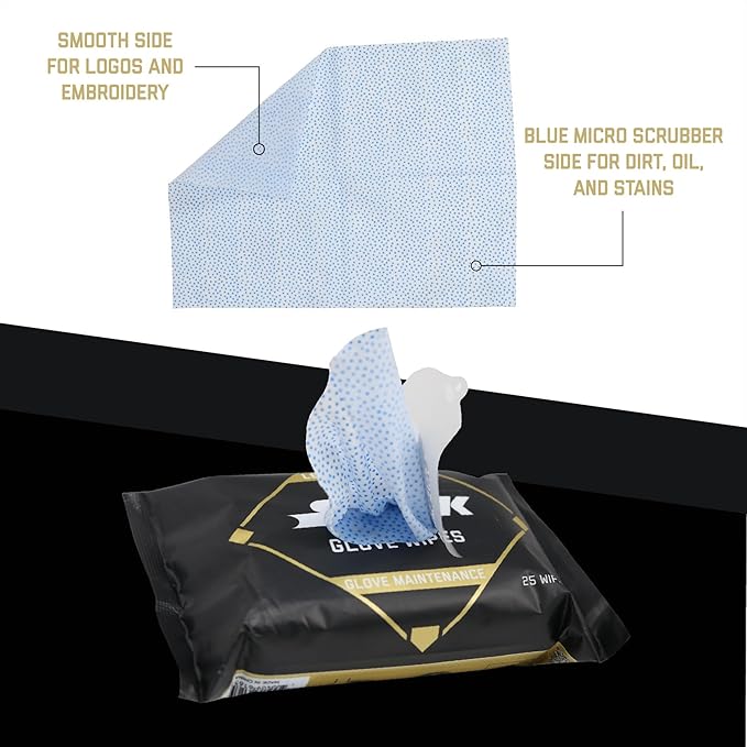 SSK Baseball Glove Wipes - Glove Maintenance Leather Cleaner