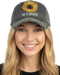 Funky Junque Distressed Vintage Baseball Cap - Embroidered Patch Women's Hat - Holiday, Lifestyle & Patriotic Designs