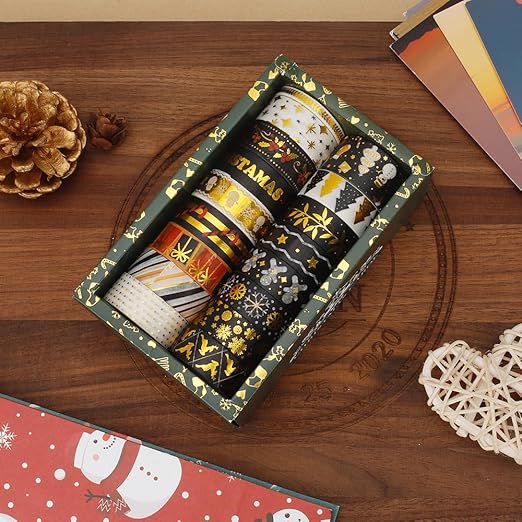 17 Rolls Christmas Washi Tape Set Holiday Washi Tape - Image 6