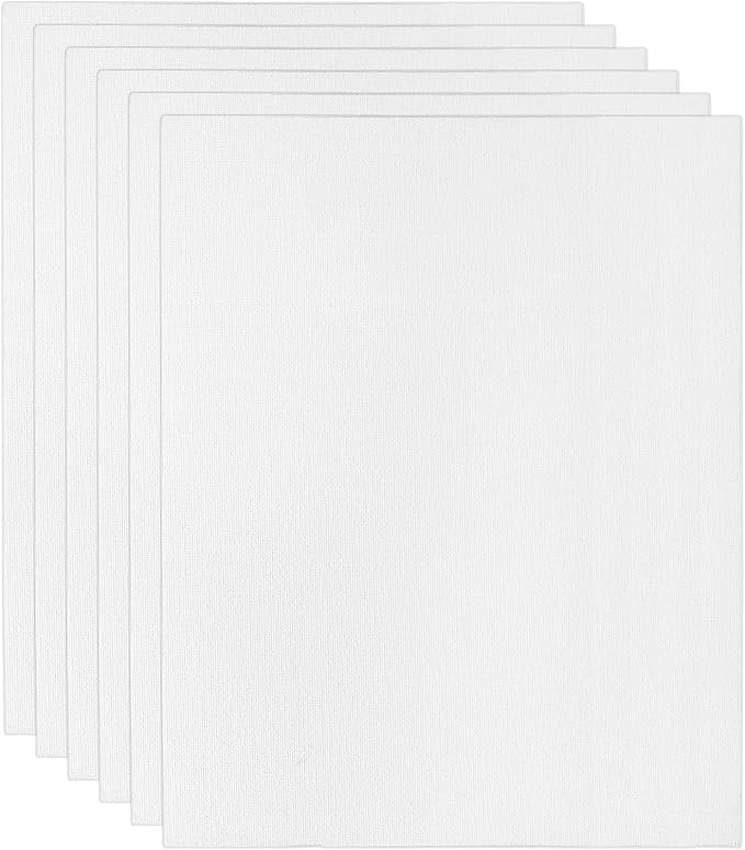 PATIKIL 8x10 Canvas Boards for Painting, 6 Pack 100% Cotton Square Triple by PATIKIL