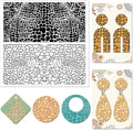 CHGCRAFT Leather Cracks Polymer Clay Texture Sheets Alligator Leather Flaw by chgcraft