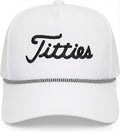 Funky Junque Performance Waterproof Golf Rope Hat – Cool Breathable Workout 5 Panel Snapback Cap for Men
