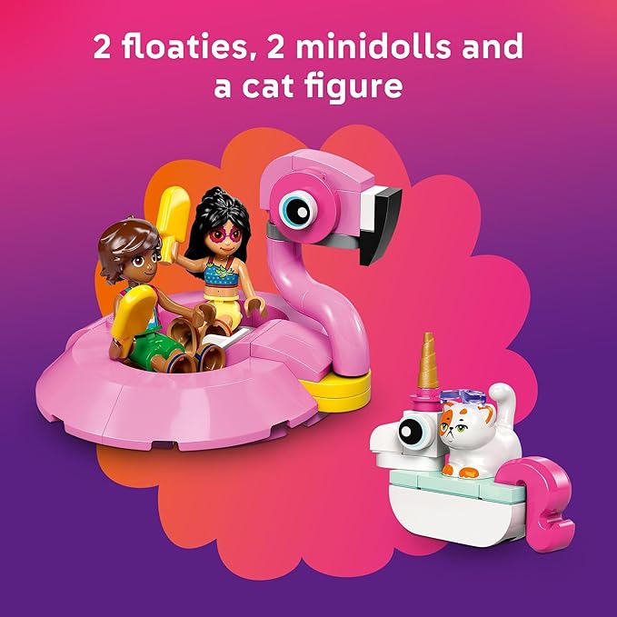 LEGO Friends Unicorn & Flamingo Pool Party Pretend Play Building Toy - Image 5