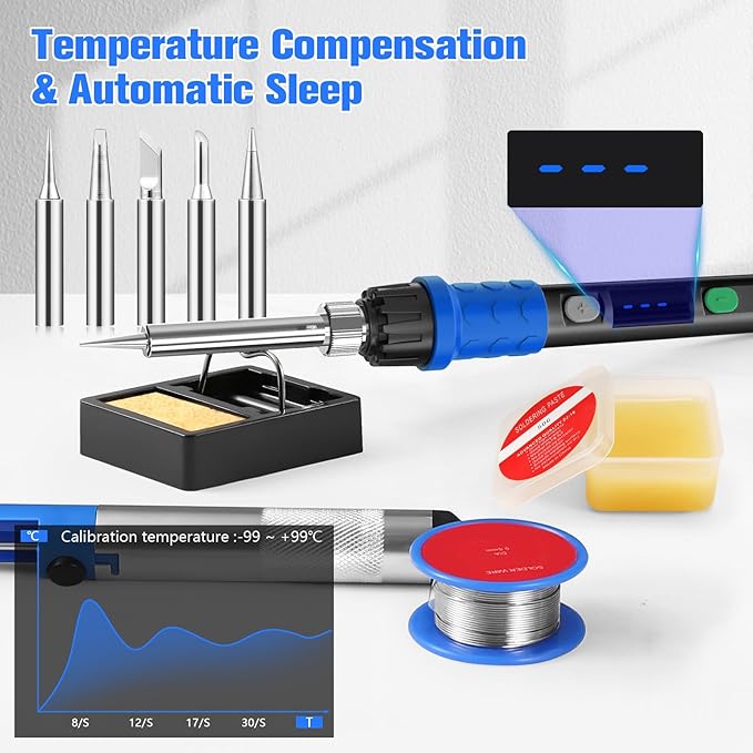 Soldering Iron Kit, 90W LED Digital Soldering Gun kit - Image 3