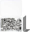 MECCANIXITY 40 Pcs Metal Locking Pin Backs, Locking Pin Keepers Clasp 9mm by MECCANIXITY