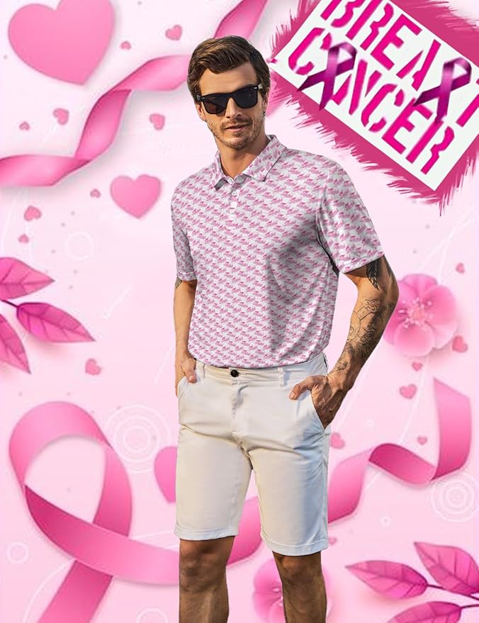 Mens Golf Shirts Golf Polo Shirts for Men Short Sleeve Polo Shirts Golf Gifts
