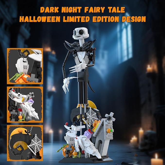 Horror Skull Building Set, Before Christmas Haunted House Building Blocks Set - Image 4