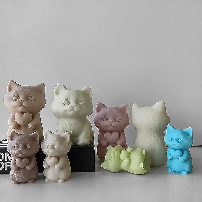 Cat Soap Mold for Animal Candle Making - Image 2