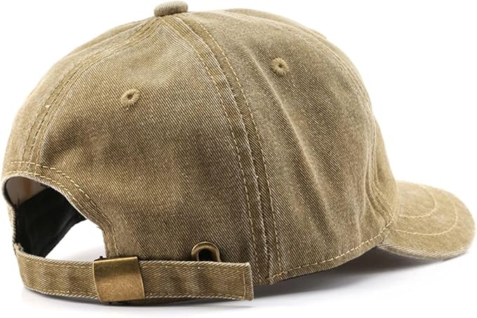 Short Brim Vintage Baseball Cap Adjustable Unstructured Washed Distressed Cotton Blank Dad Hat for Men & Women