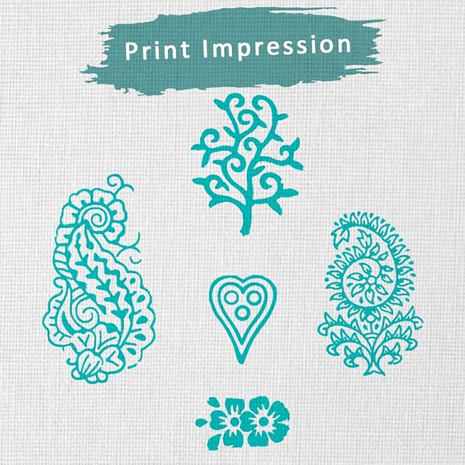 Floral Design Wooden Stamp Block - Image 3