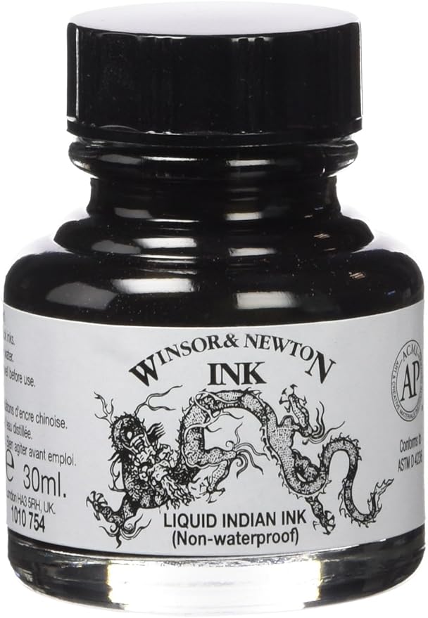 Winsor & Newton Drawing Ink, 30ml Bottle, Liquid Indian by WinsorNewton