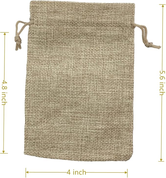 Palmhomee Pack of 25 Burlap Gift Bags - Image 3