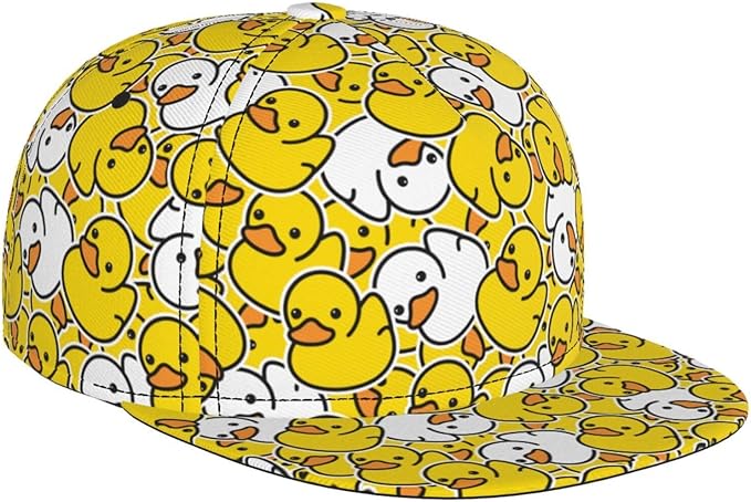 Fashion Snapback Hat for Men Women, Hip Hop Style Baseball Cap Flat Bill Hats Adjustable Trucker Sun Hat