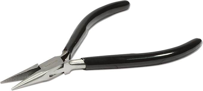 The Beadsmith Chain Nose Pliers – Serrated – Extra Fine Tips – 4.5 inches – PVC - Image 2