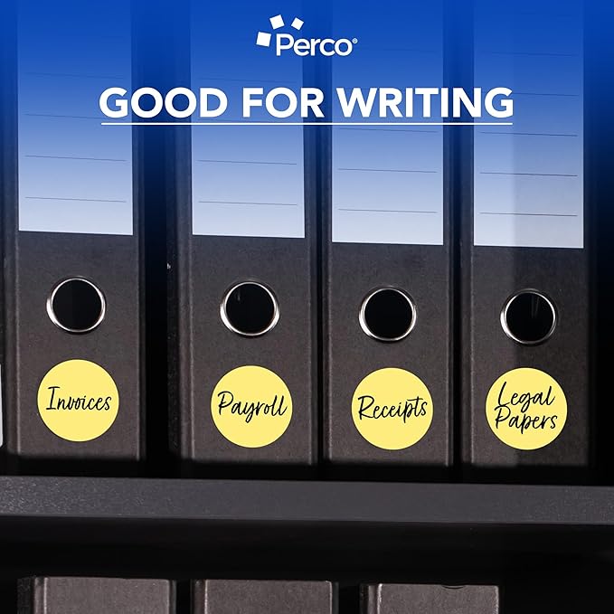 Perco Metallic Gold 3" Round Circle Dot Sticker Labels - Image 6