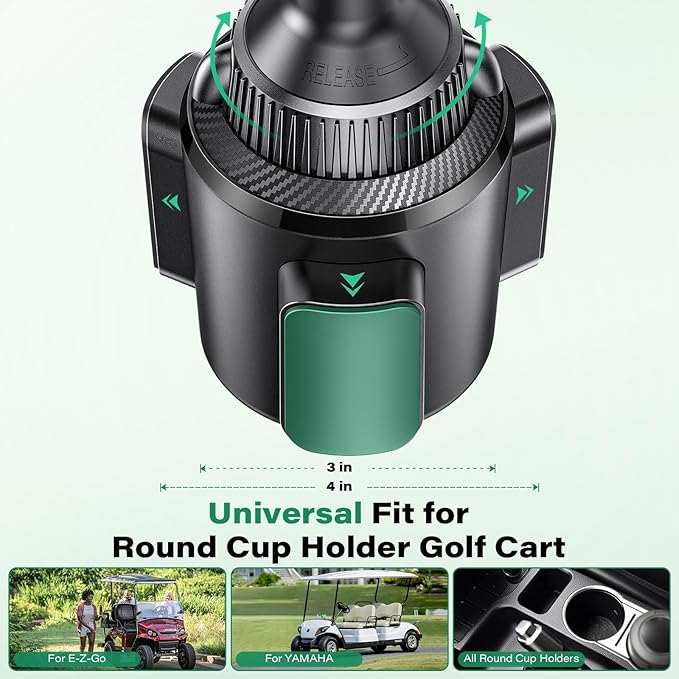 ICARMOUNT Golf Cart Phone Holder, Strong Magnetic Cup Holder Cell Phone Mount for iPhone 17 16 15 14 13 12, Golf Cart Accessories for EZGO/Club Car/Yamaha/Icon, Golfer Gifts for Men Women (MagSafe)
