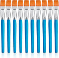 Zonon 10 Pcs 3/4 Inch Flat Paint Brushes Acrylic Painting Craft Accessories by Zonon