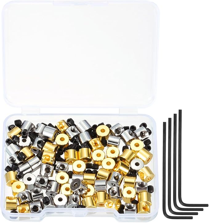 MECCANIXITY 70 Pcs Metal Locking Pin Backs, Locking Pin Keepers Clasp 5mm by MECCANIXITY