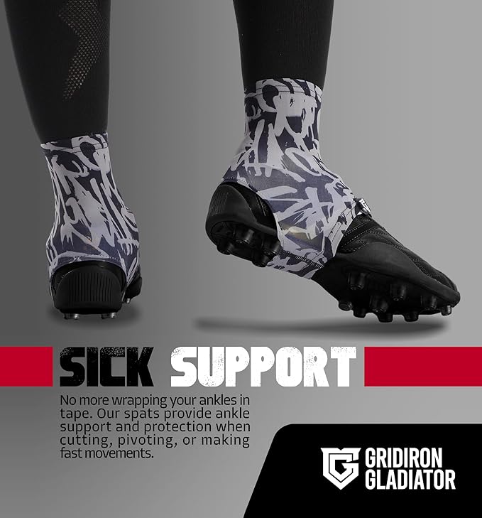 Gridiron Gladiator Cleat Covers - Football Spats - Football Cleat Cover - Cleat Spats for Soccer, Baseball & Softball