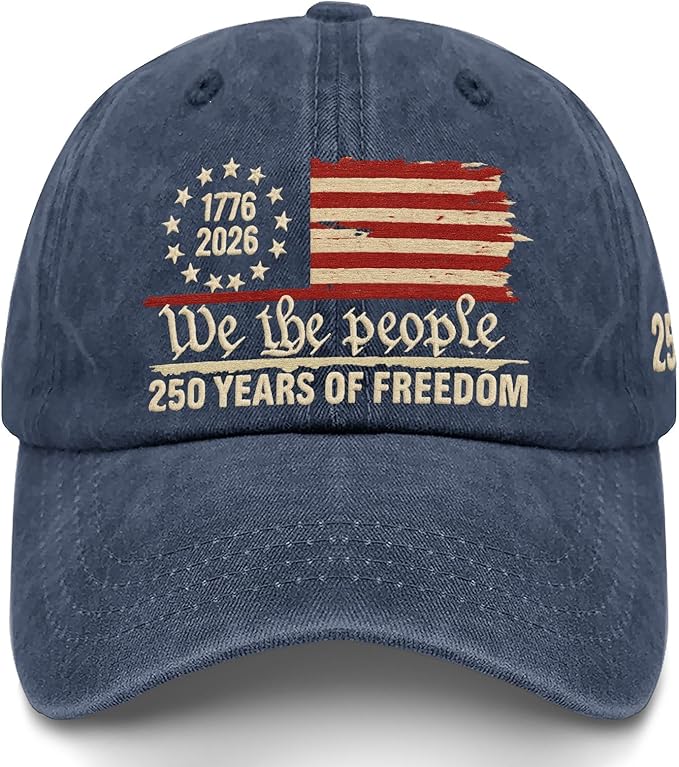U.S. 250th Anniversary 250 Years Freedoms 1776-2026 Baseball Hats Funny