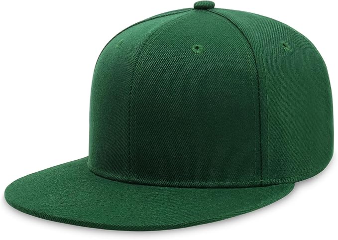 CHOK.LIDS Flat Bill Visor Classic Snapback Hat Blank Adjustable Brim High Top End Trendy Color Style Plain Tone Baseball Cap