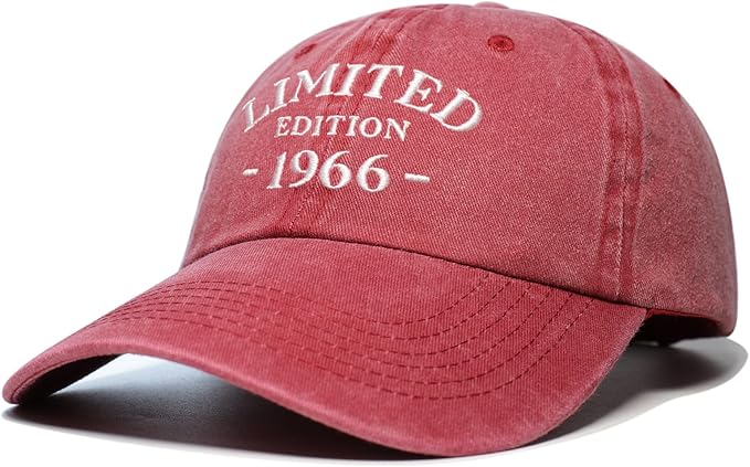 60th Birthday Gifts for Men Women, 60 Year Old Gifts Ideas, Adjustable Washed Cotton Embroidered Baseball Cap