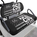 Yewatlles Grey 250th American Flag Golf Cart Seat Cover Set Fashion Printed for Club Car Small Breathable Bench Seat Covers, Washable Polyester Cloth