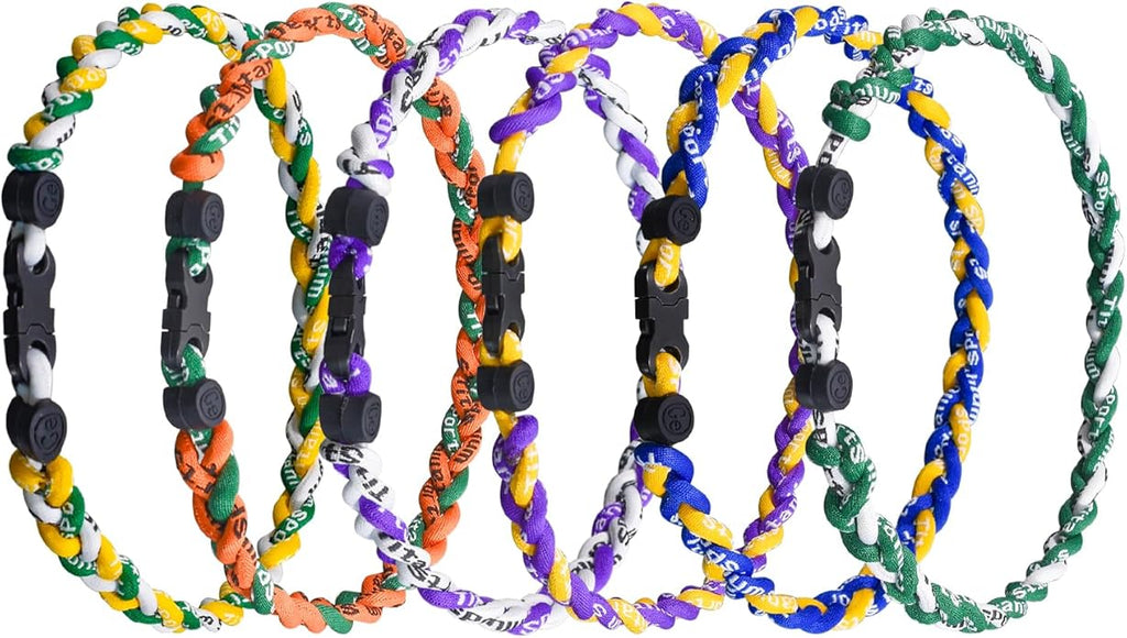 18inch Baseball Necklace,Fashion Tri-Braided Rope Tornado Necklace for Sports Fan