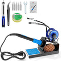 Soldering Iron Kit, 100W High Power LCD Soldering Iron, 2 Helping Hands by Kepiog