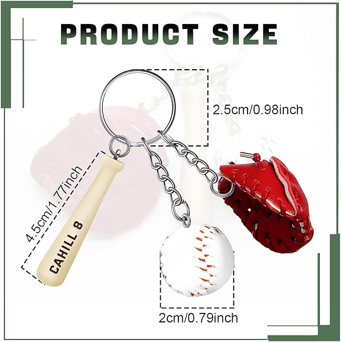 Custom Softball Keychain with Name Personalized Wooden Baseball Keyring for Girls Boys Team Gifts Softball Party Favors