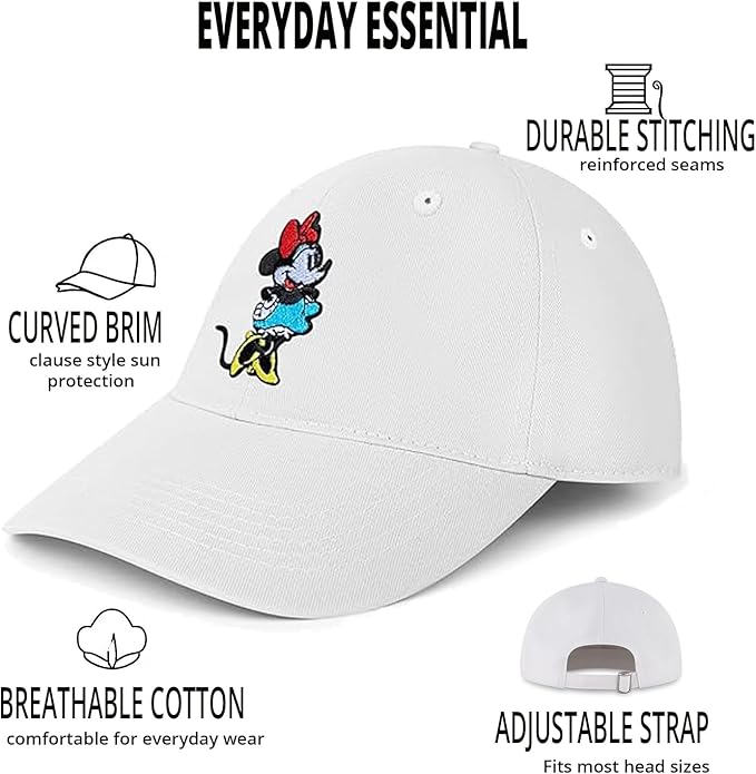 Disney Adult Baseball Cap, Minnie Mouse Adjustable Dad Hat
