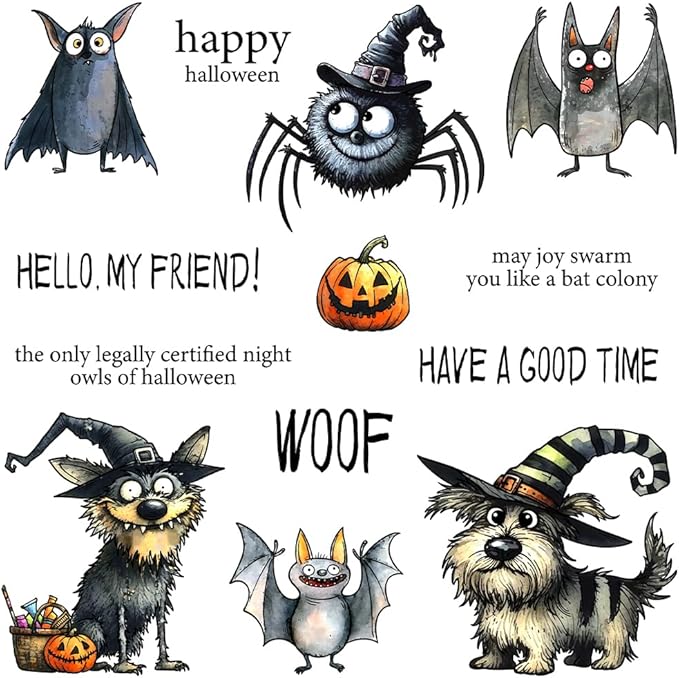Halloween Clear Silicone stampReusable Stamp - Image 2