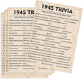 80th Birthday Party Games, 1945 Trivia Games, Birthday Party Supplies by QUPT