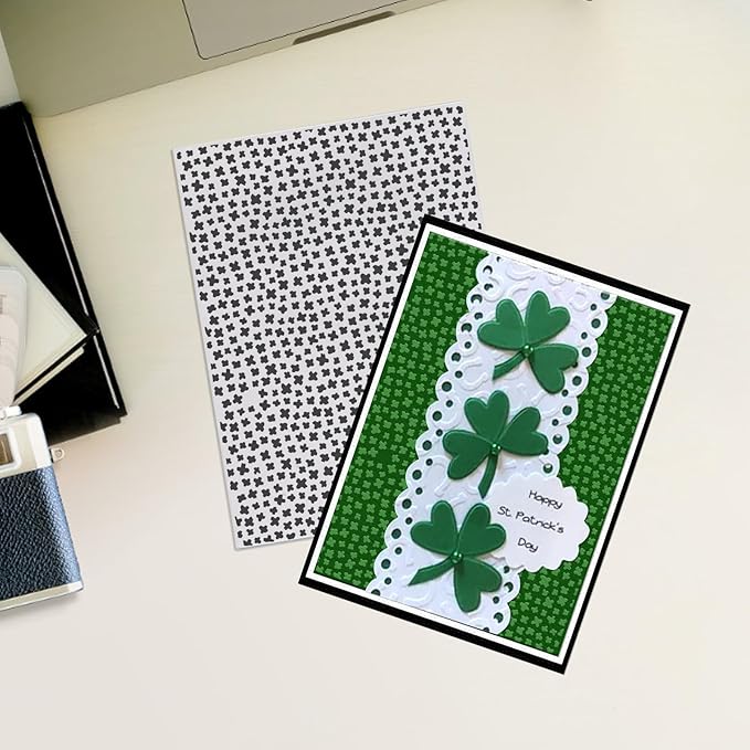 Threetols 3-D Textured Impressions Embossing Folder, Dot Background Embossing - Image 3