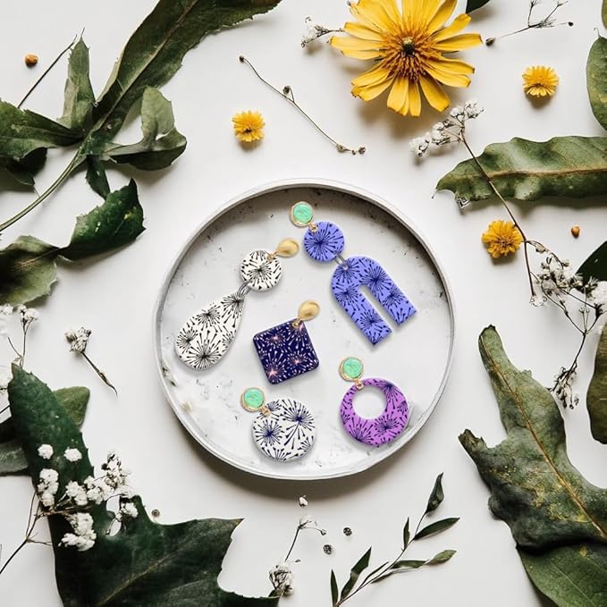 CHGCRAFT Dandelions Background Silicone Texture Stamp Polymer Clay Molds DIY - Image 4