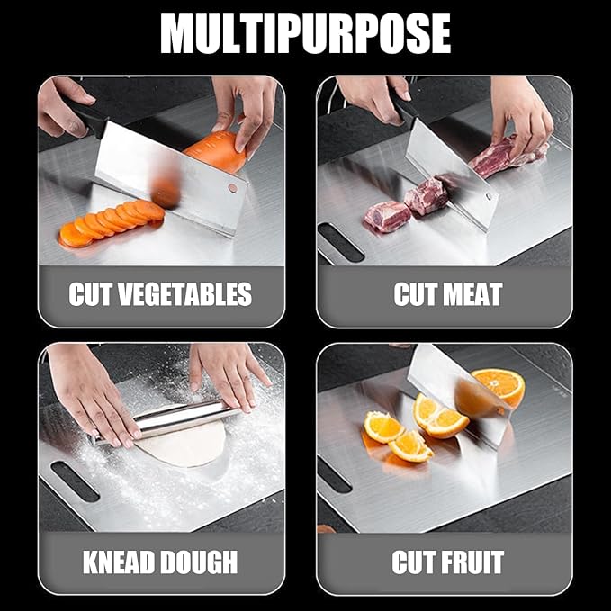 Cutting Board Double Sided, Large Size+Small Size, Food Grade Stainless steel - Image 7