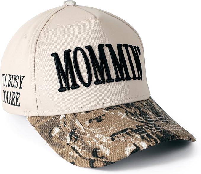 Mommin Hat Womens Trucker Hat for Wife Mothers Day Mom Gifts Vintage Two Tone Adjustable Embroidery Baseball Cap