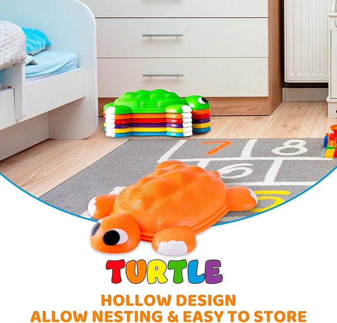 JOYIN Turtle Balance Stepping Stones, Toddler Obstacle Course Coordination Game - Image 6