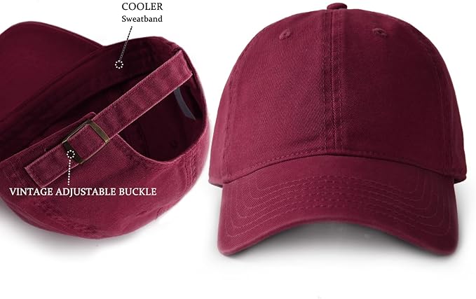 FURTALK Unisex Vintage Washed Unstructured Baseball Cap Washed Cotton Adjustable Dad Hat